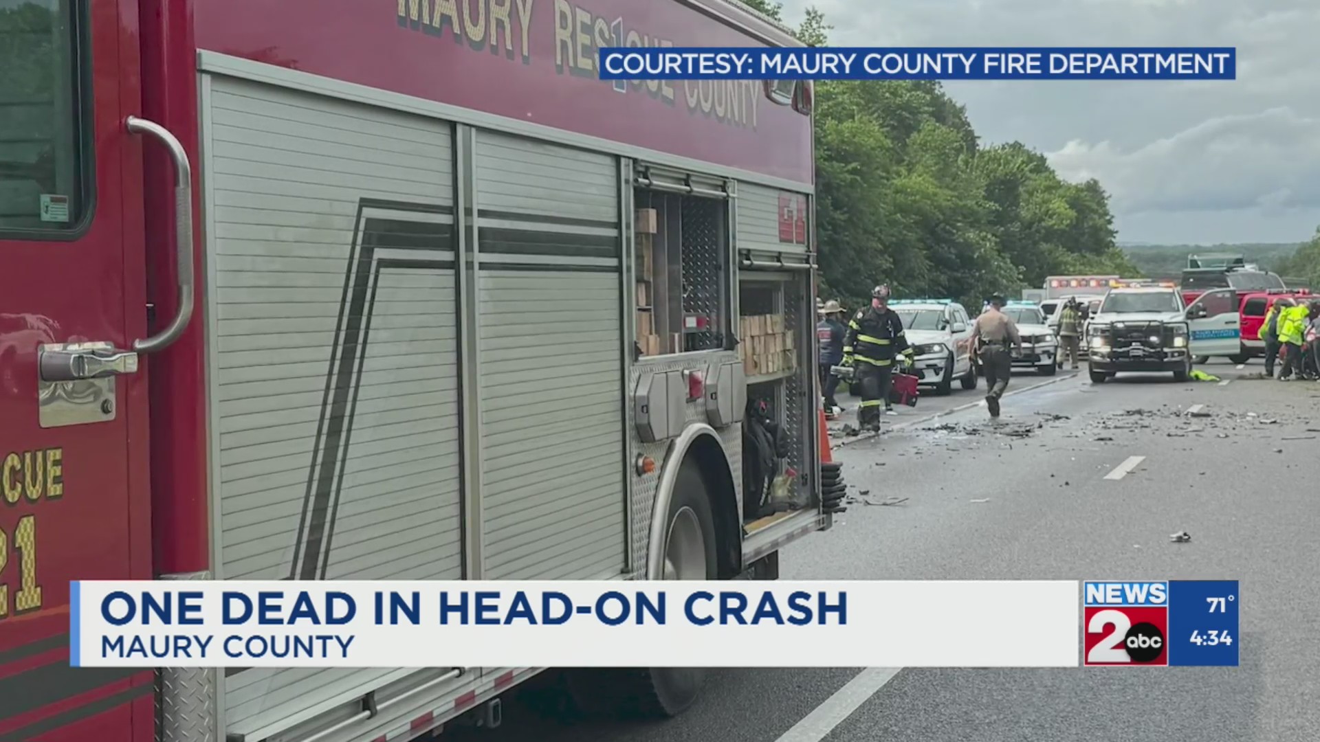 1 dead after head-on crash in Maury County – WKRN News 2