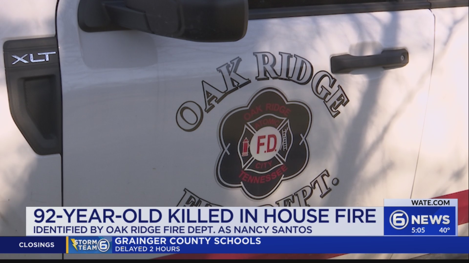 92-year-old killed in Oak Ridge house fire identified – WATE 6 On Your Side