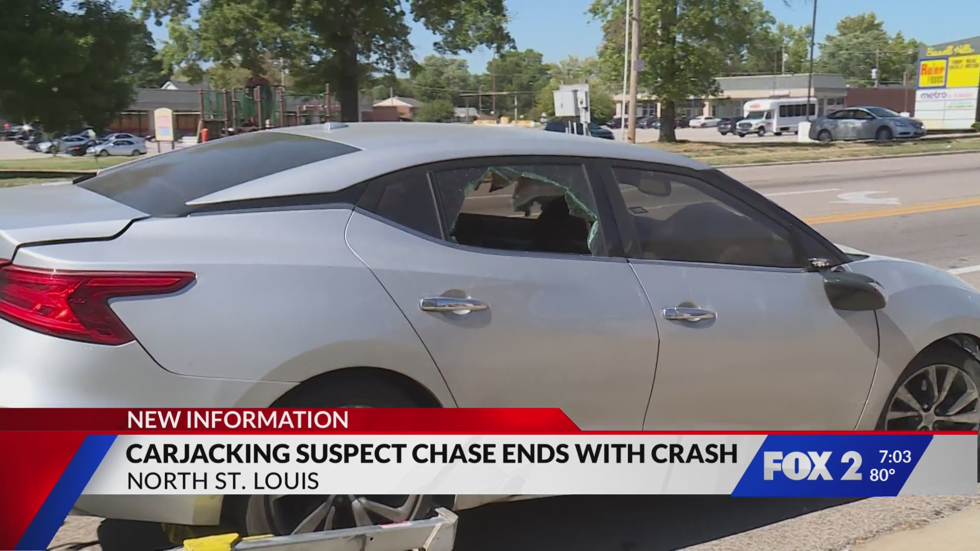 Carjacking suspect chase ends with crash – FOX 2