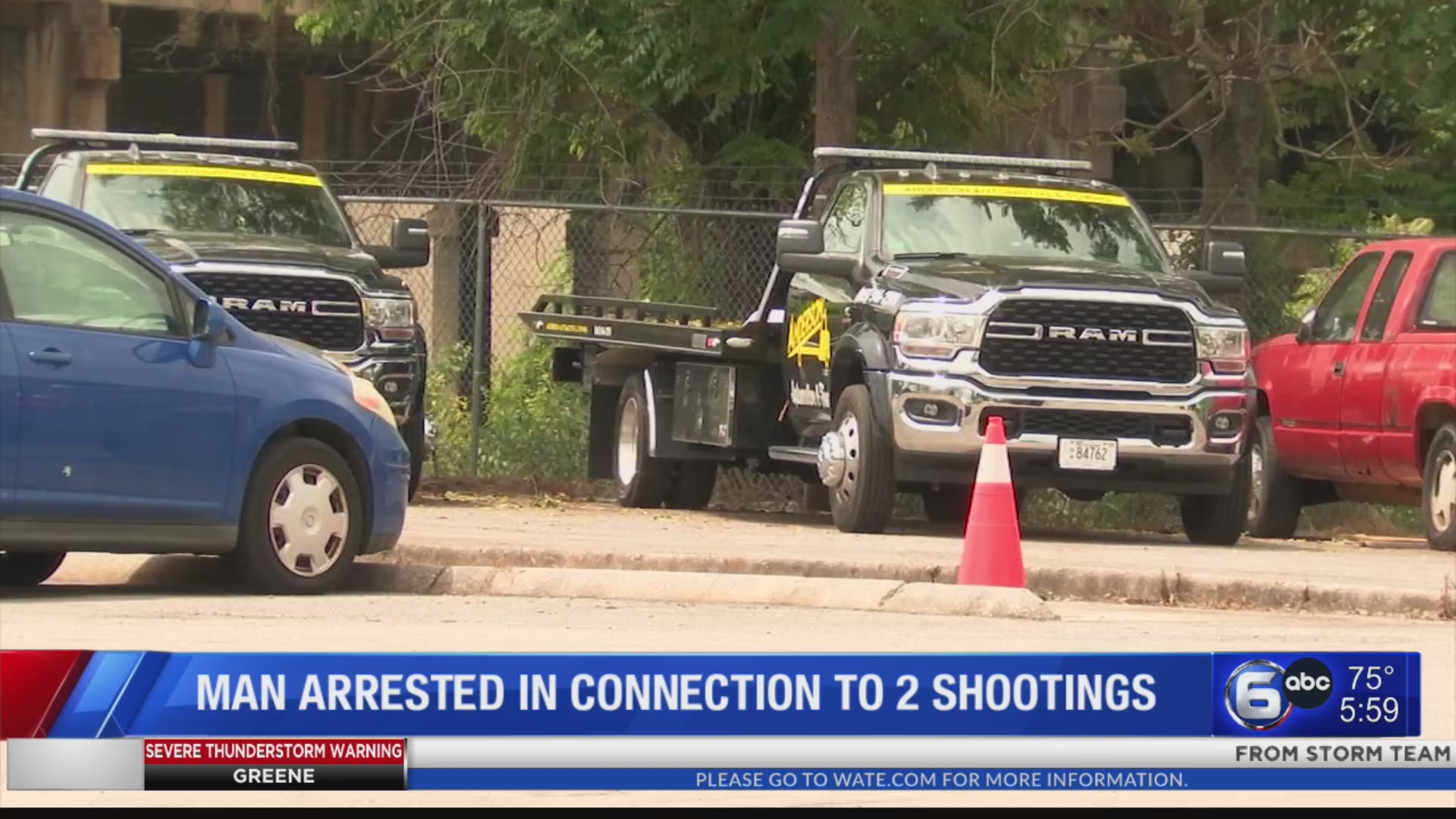 Man arrested in connection to 2 Knoxville shootings – WATE 6 On Your Side