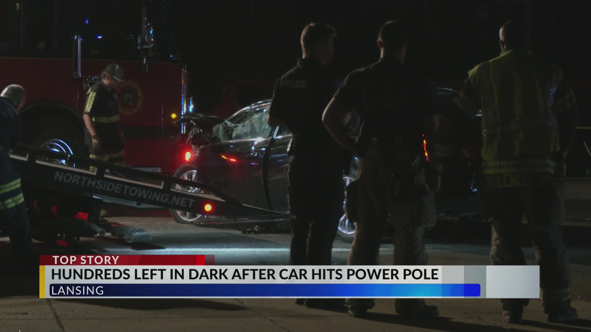 Hundreds left in dark after car crash hit power pole – WLNS 6 News