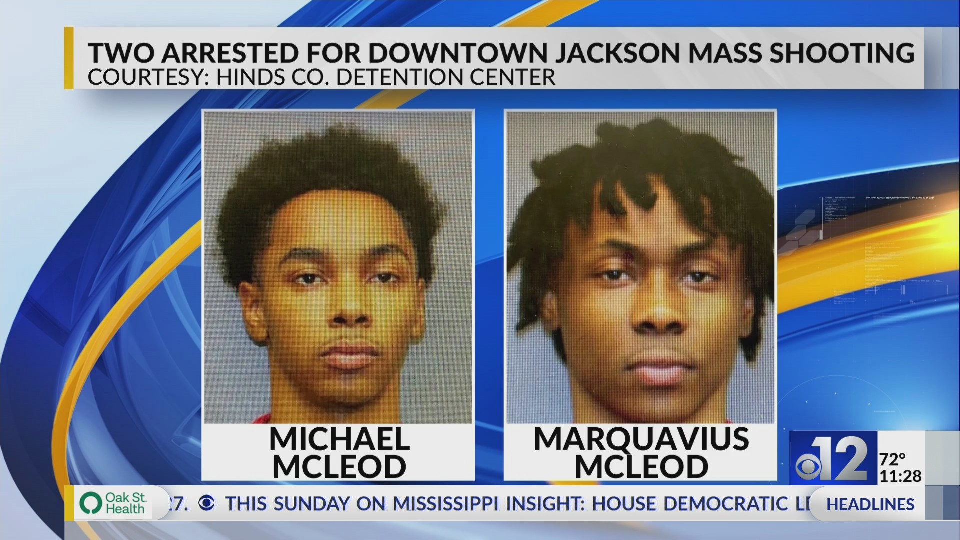 Two men arrested for mass shooting in downtown Jackson – WJTV