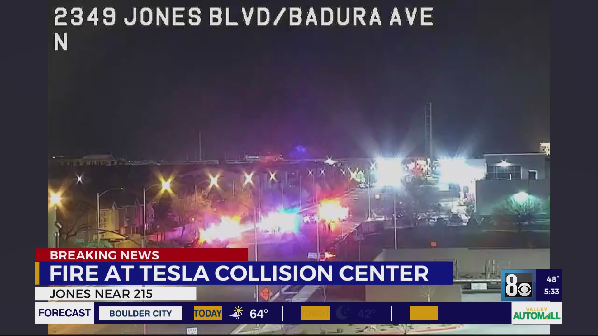 Multiple vehicles set on fire at Tesla center in Las Vegas, police say ...