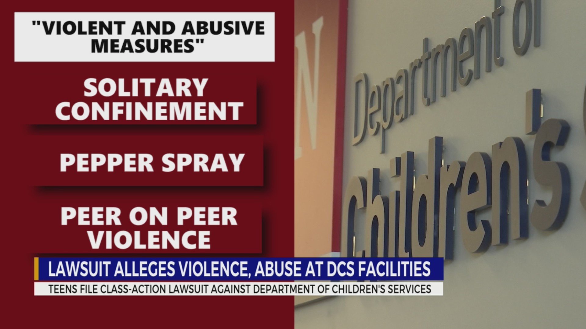 Lawsuit alleges violence, abuse at Tennessee DCS facilities – WKRN News 2