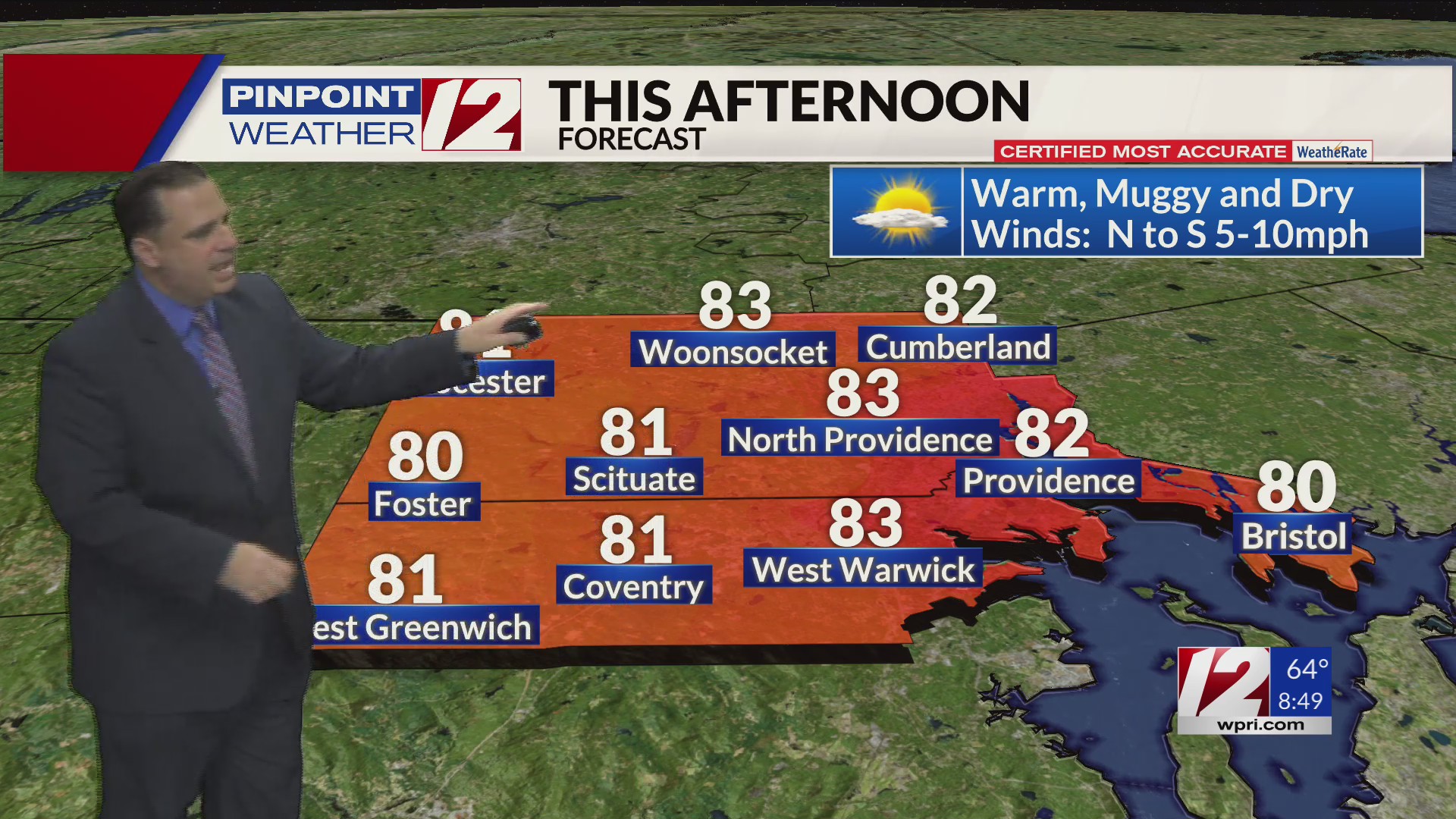 WPRI 12 Weather Forecast for 8/27/24: Nice back-to-school weather today ...