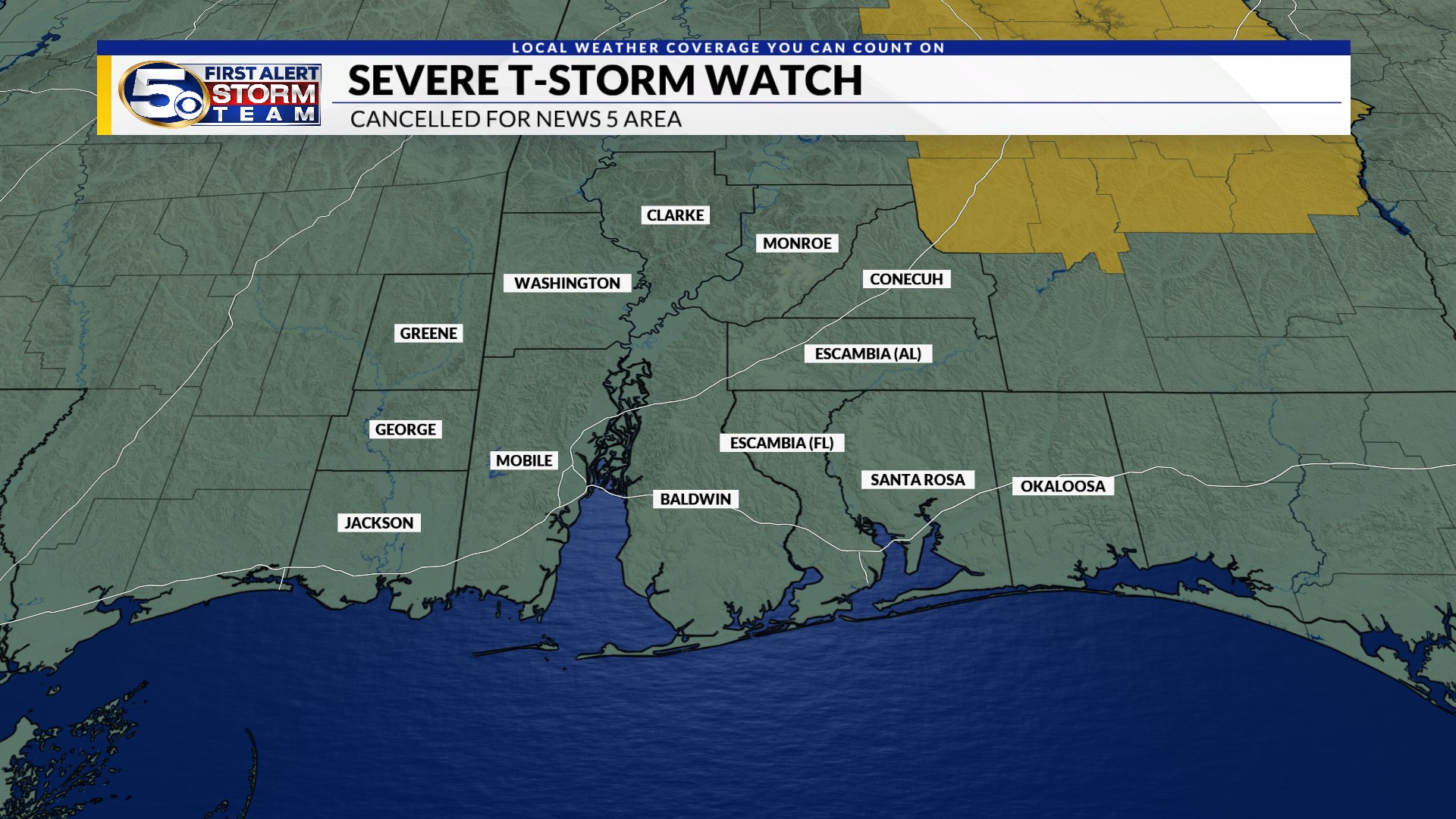 Severe Update 7p Monday – WKRG News 5