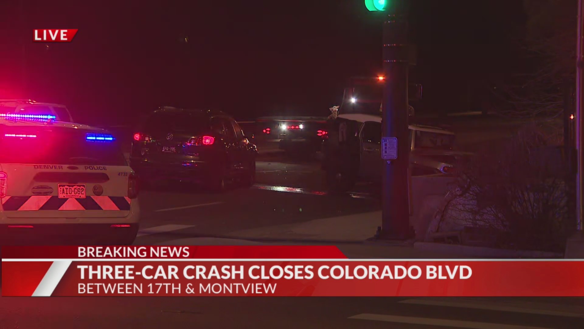 Colorado Boulevard near City Park closed for 3-car crash – FOX31 Denver