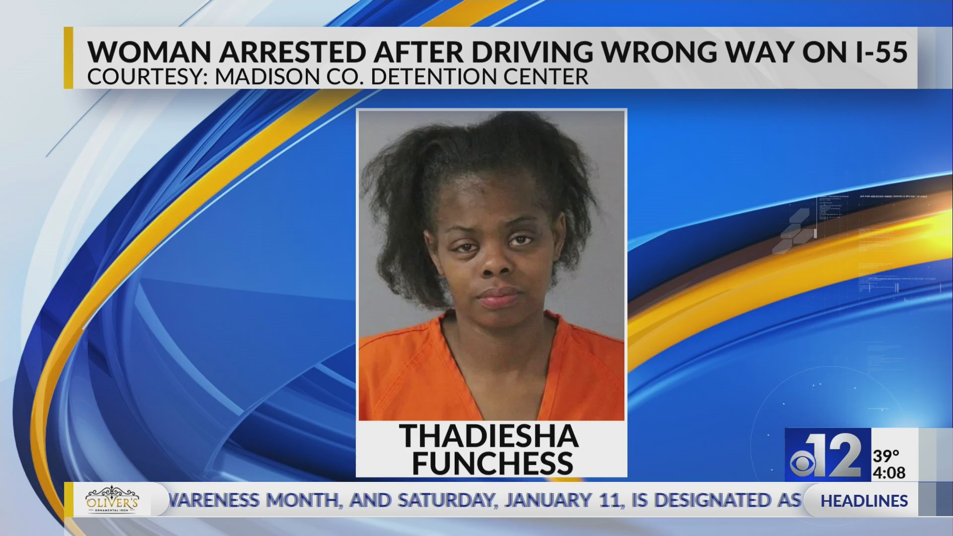 Woman arrested after driving wrong way on I-55 – WJTV