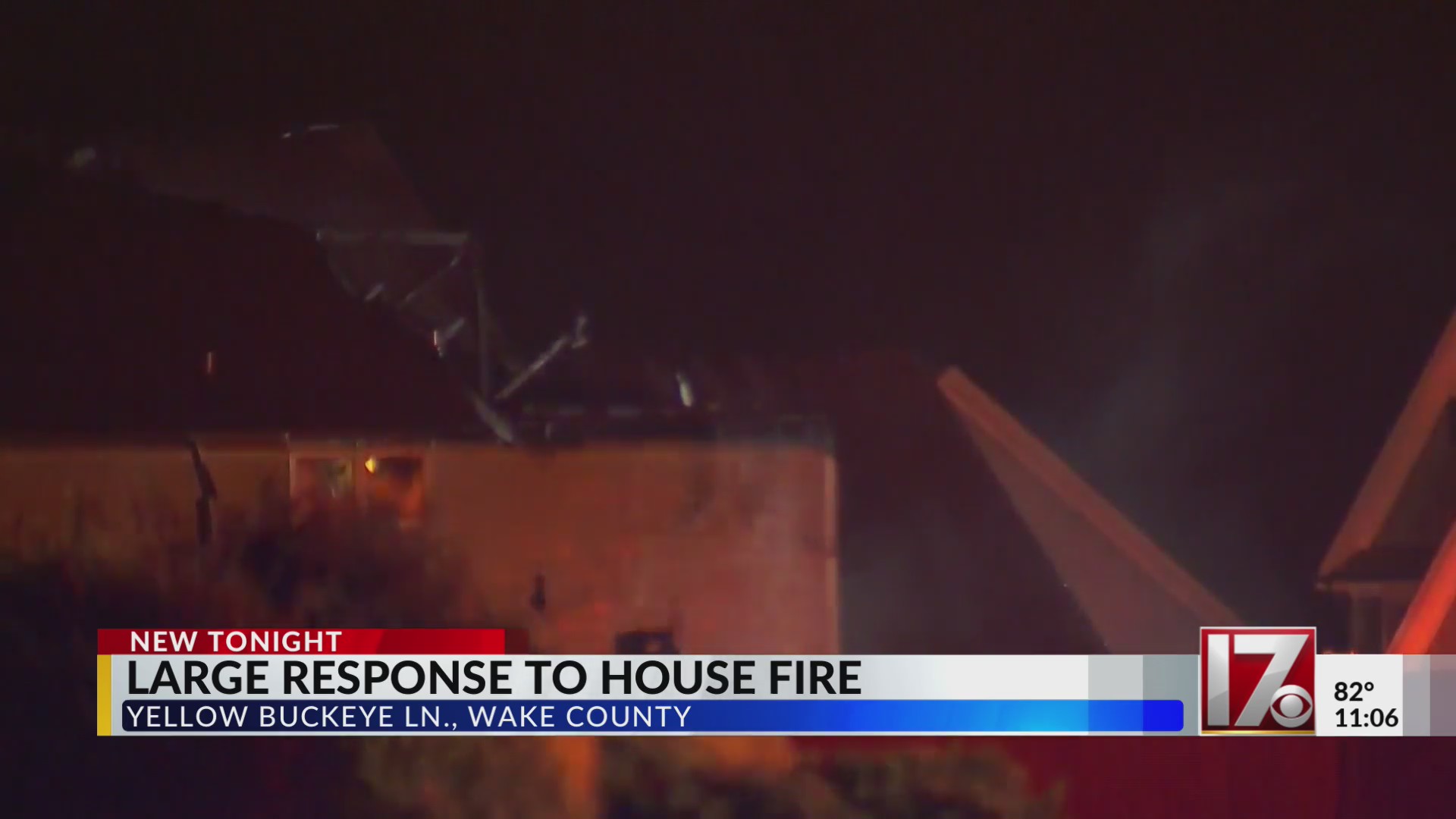 Large response to Wake County house fire – CBS17.com