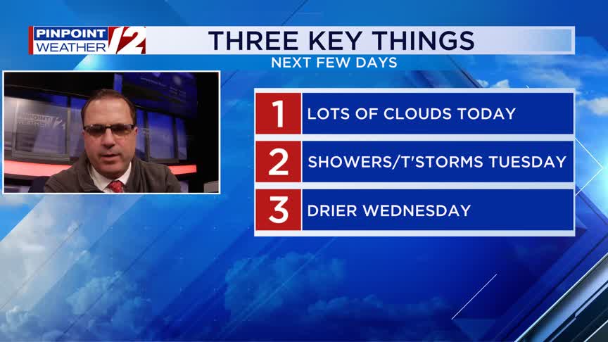 WPRI 12 Weather Now Forecast for 6/9/25: Few showers today; showers/t ...