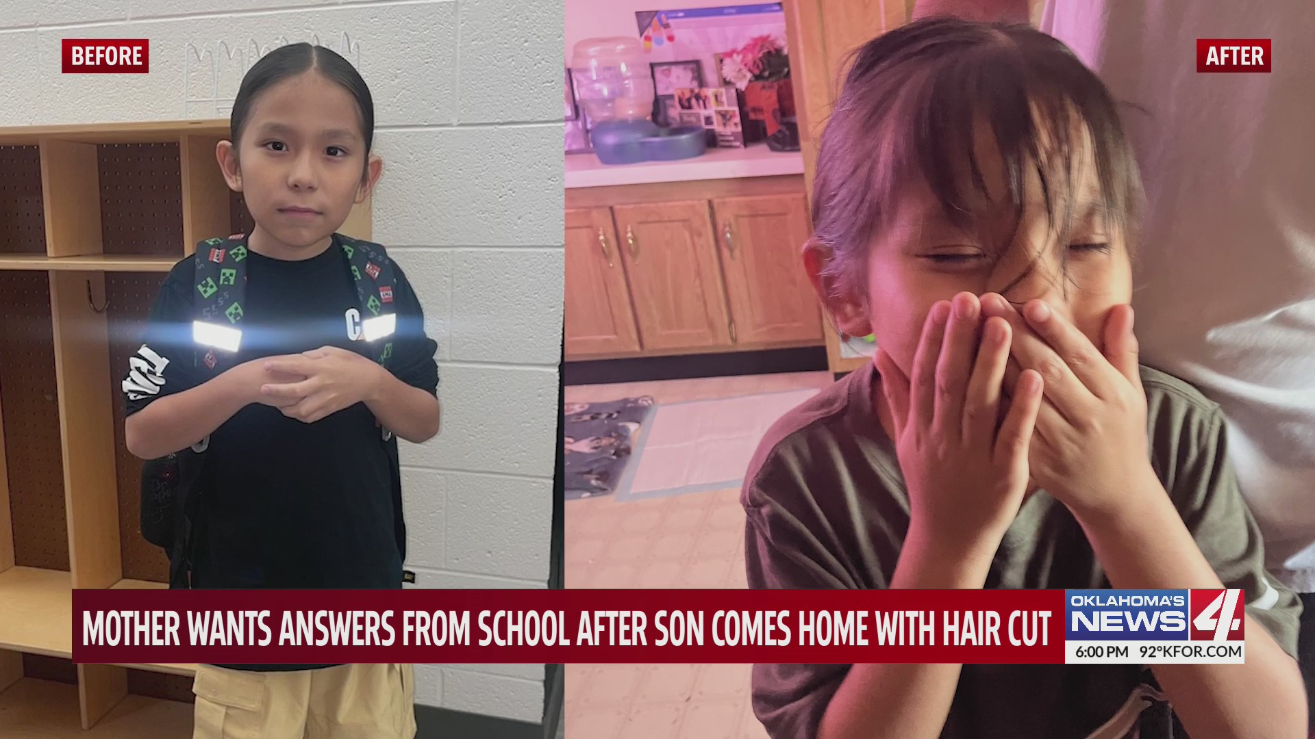 Mother wants answers from school after son comes home with hair cut ...