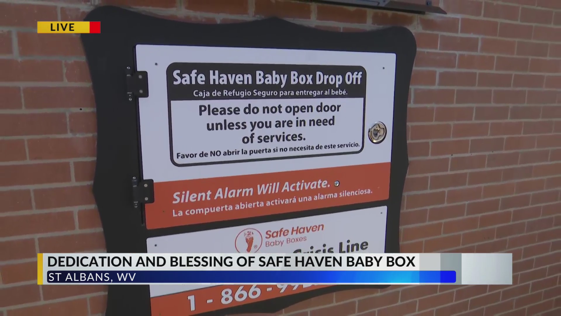 Shbb Safe Haven Baby Box installed at St Albans fire department. – WOWK 13 News
