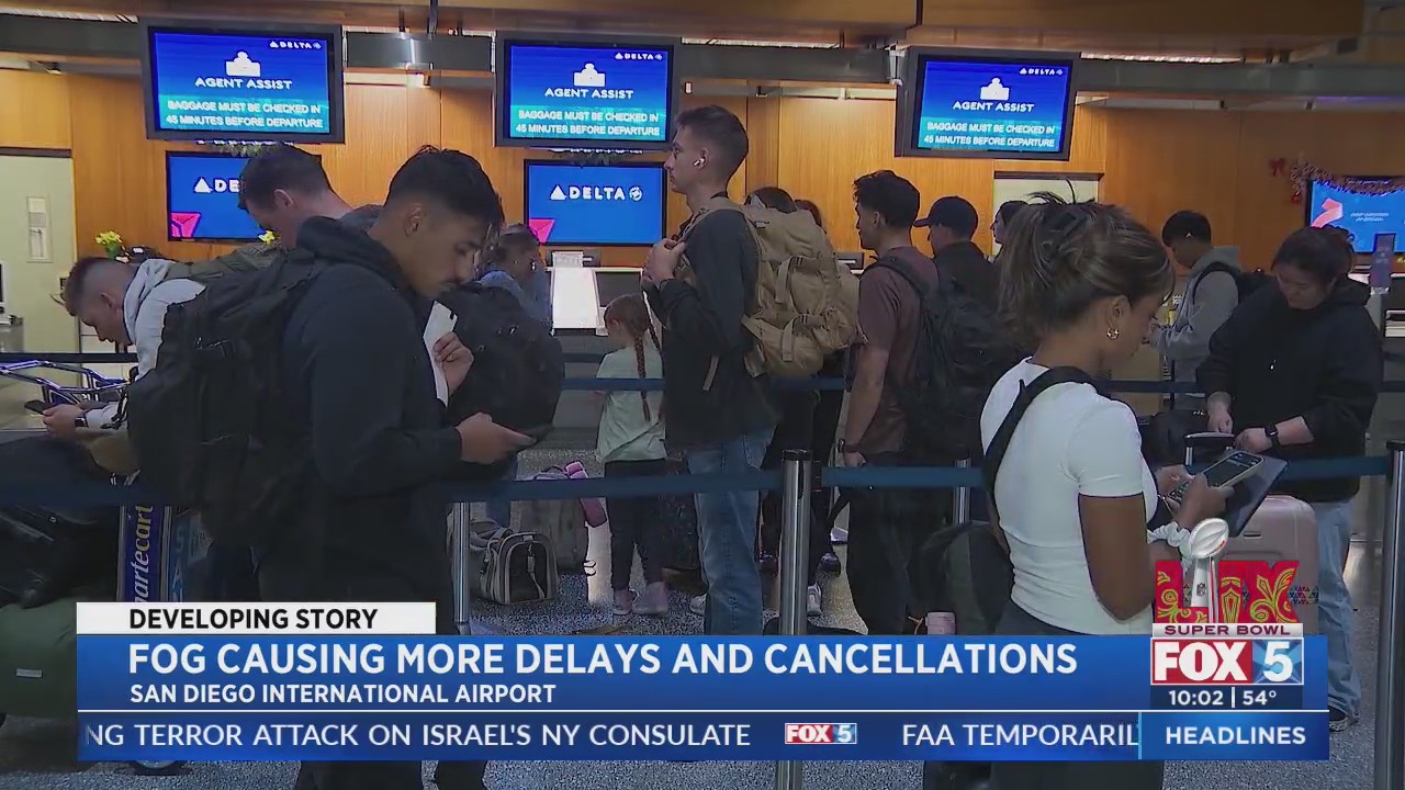 Fog causing delays, cancelations – FOX 5 San Diego & KUSI News