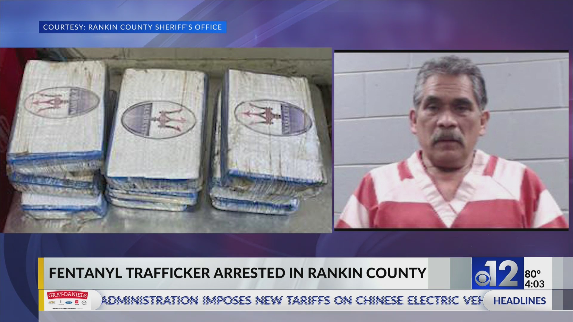 Man arrested in Rankin County for trafficking 22 pounds of fentanyl – WJTV