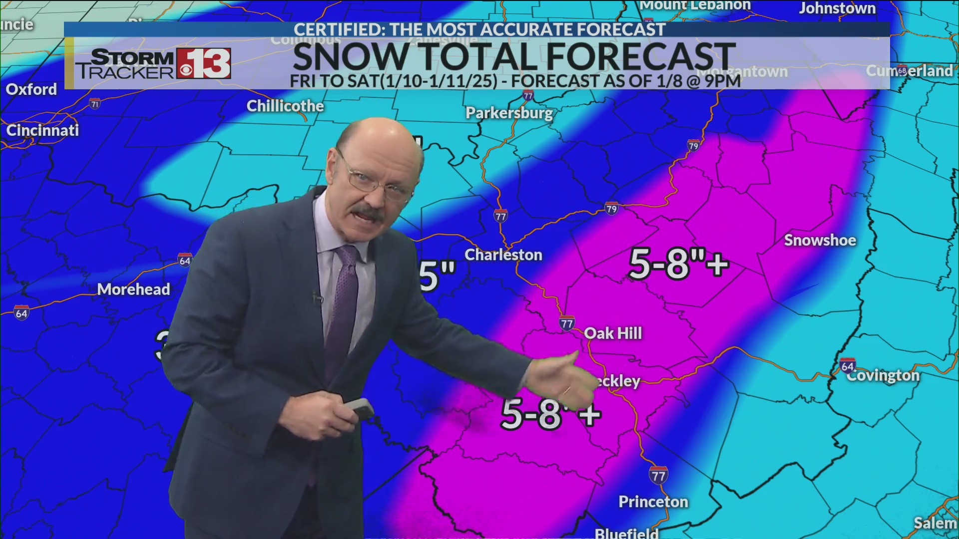 Friday snow update – WOWK 13 News