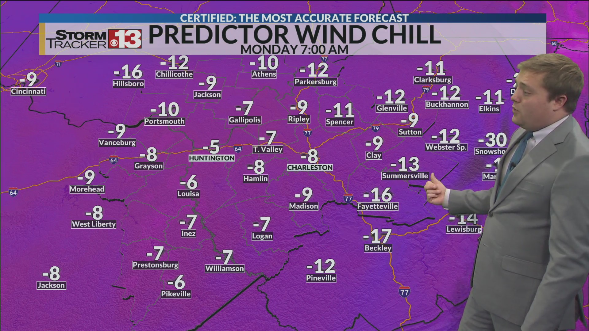 Snow to close out the weekend with a big chill for the week. – WOWK 13 News