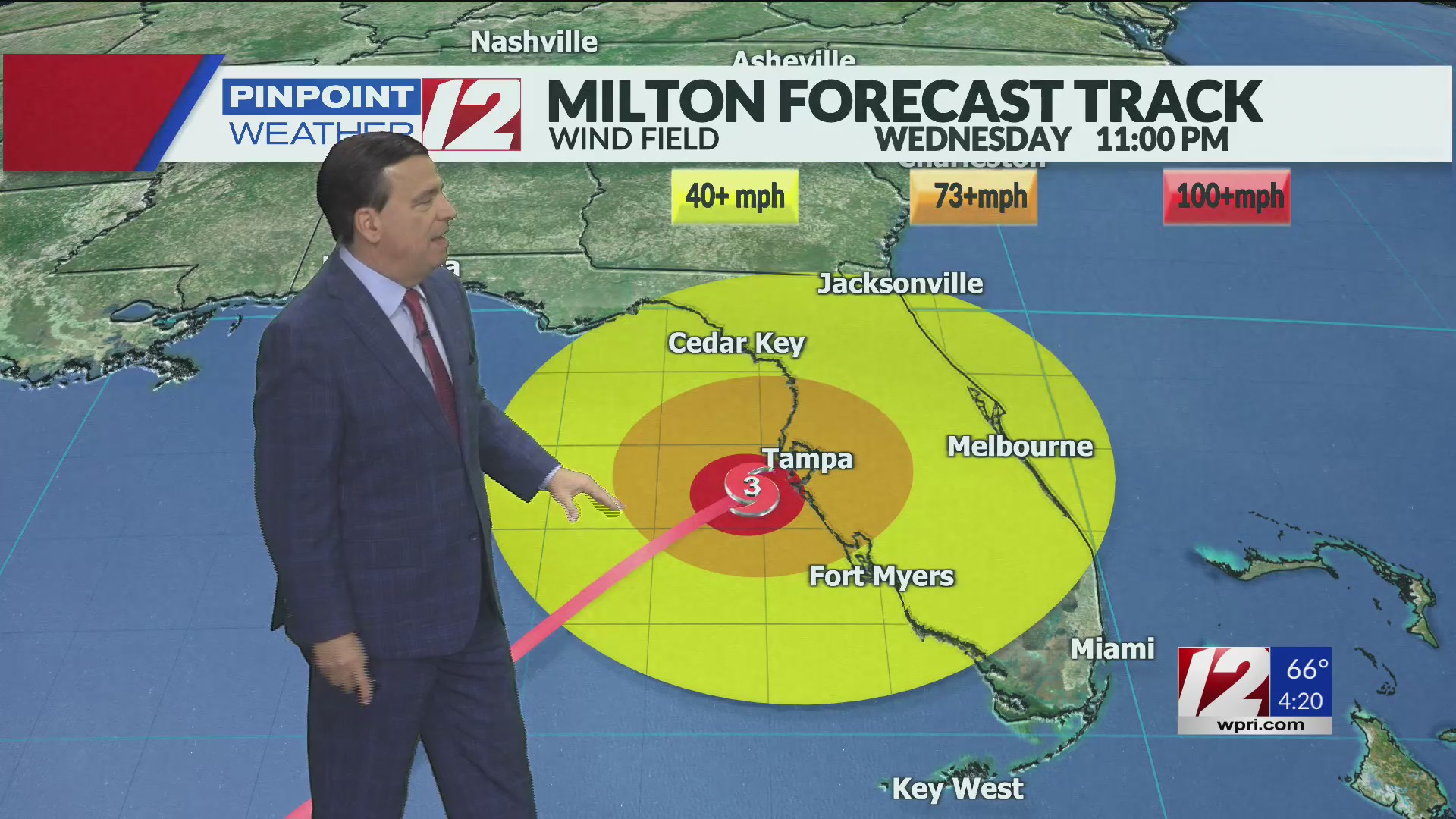 WPRI 12 Weather Now 10/8/24 Tracking Hurricane Milton