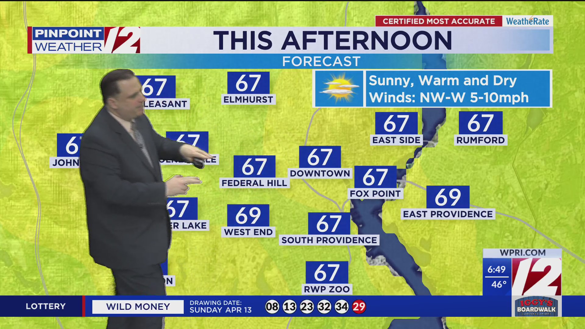 WPRI 12 Weather Forecast for 4/14/25: Dry, Warm and Sunny Today – WPRI.com