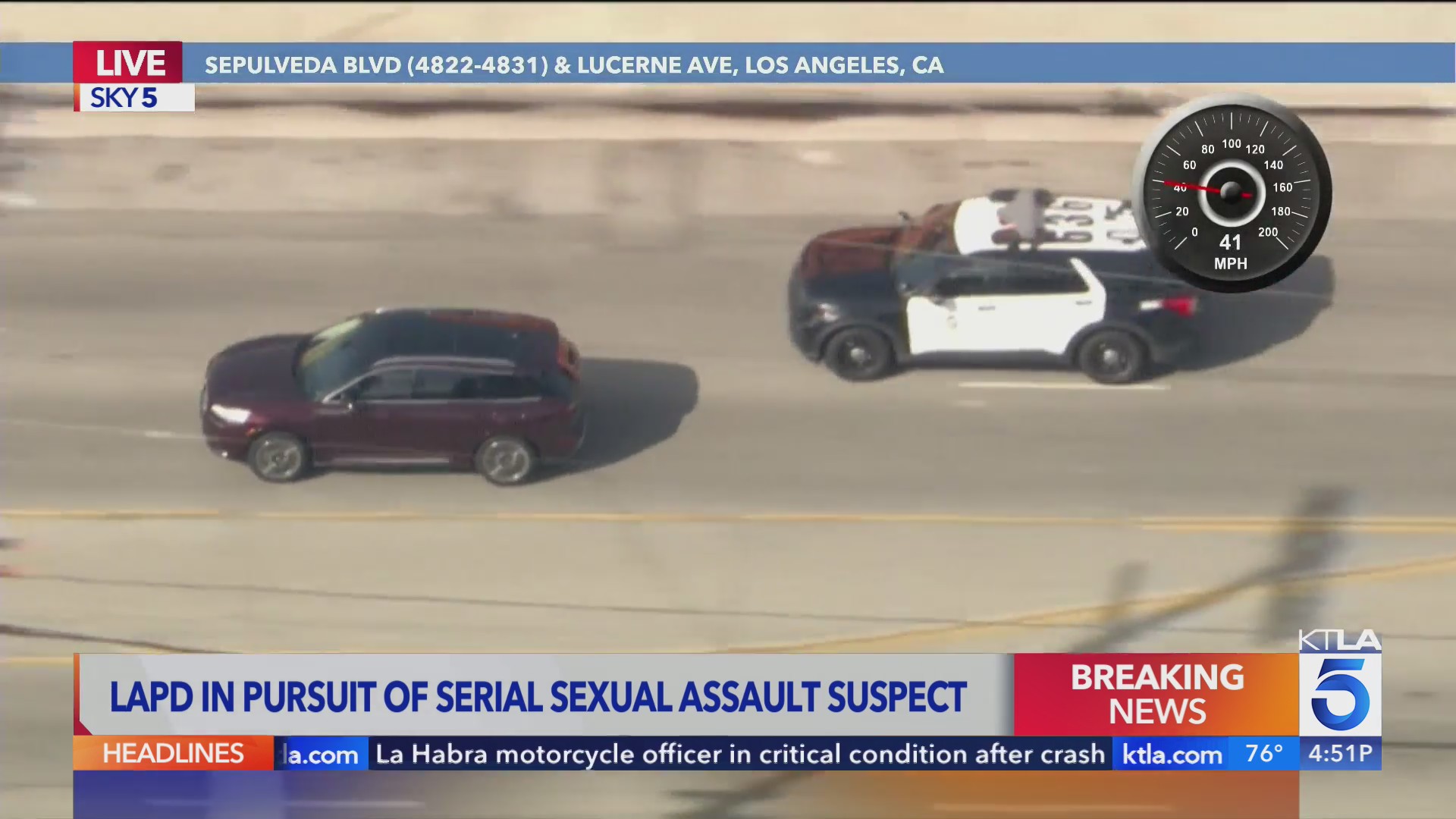 L.A. police pursue serial sexual assault suspect – KTLA