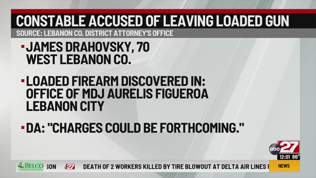 Constable accused of leaving loaded gun in government office bathroom ...