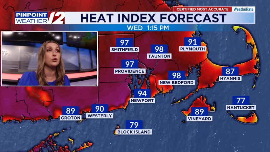 WPRI 12 Weather Alert 6/24/25: Extreme Heat Warning This Afternoon ...