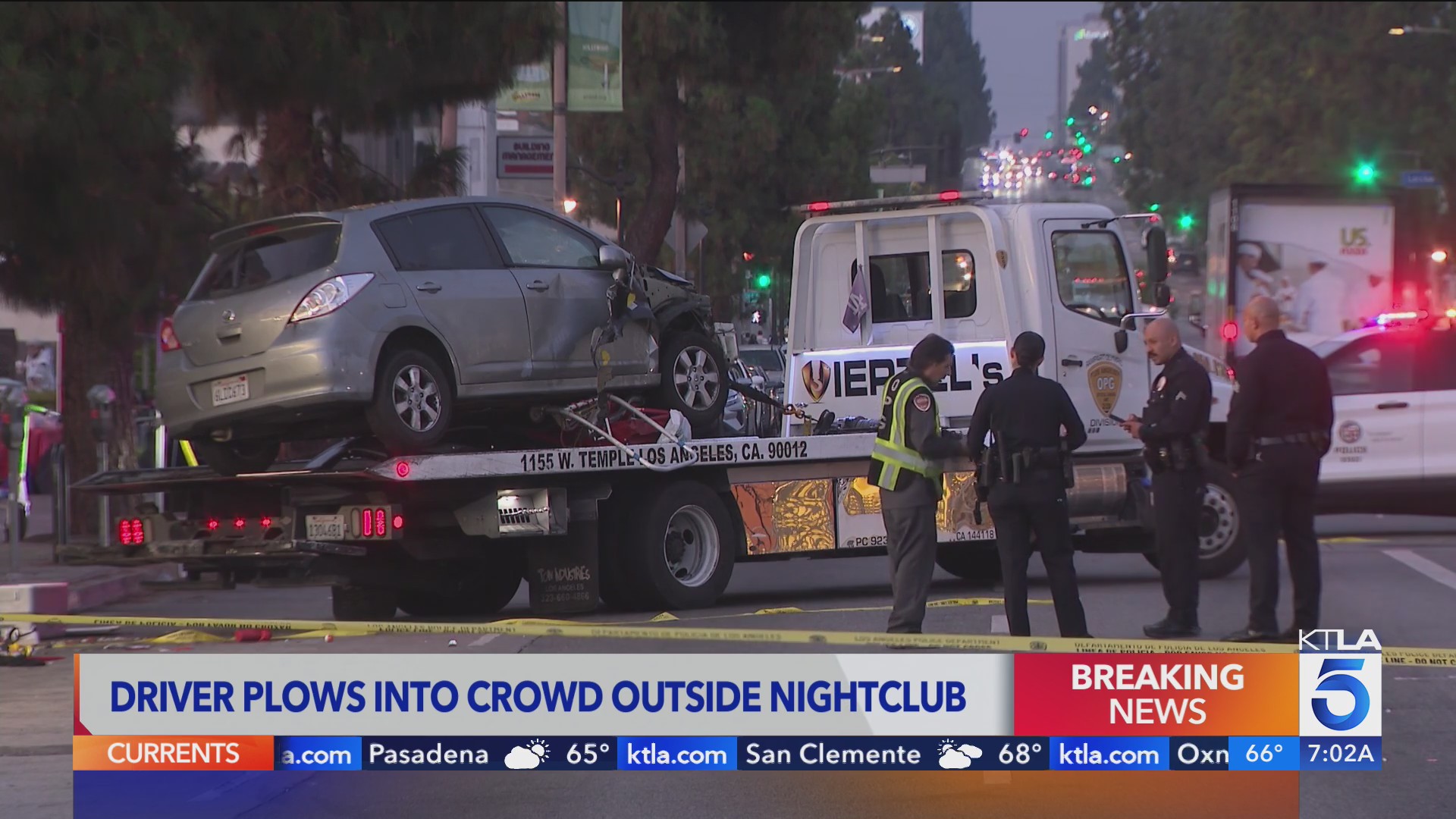 At least 30 injured after car plows into crowd outside East Hollywood ...