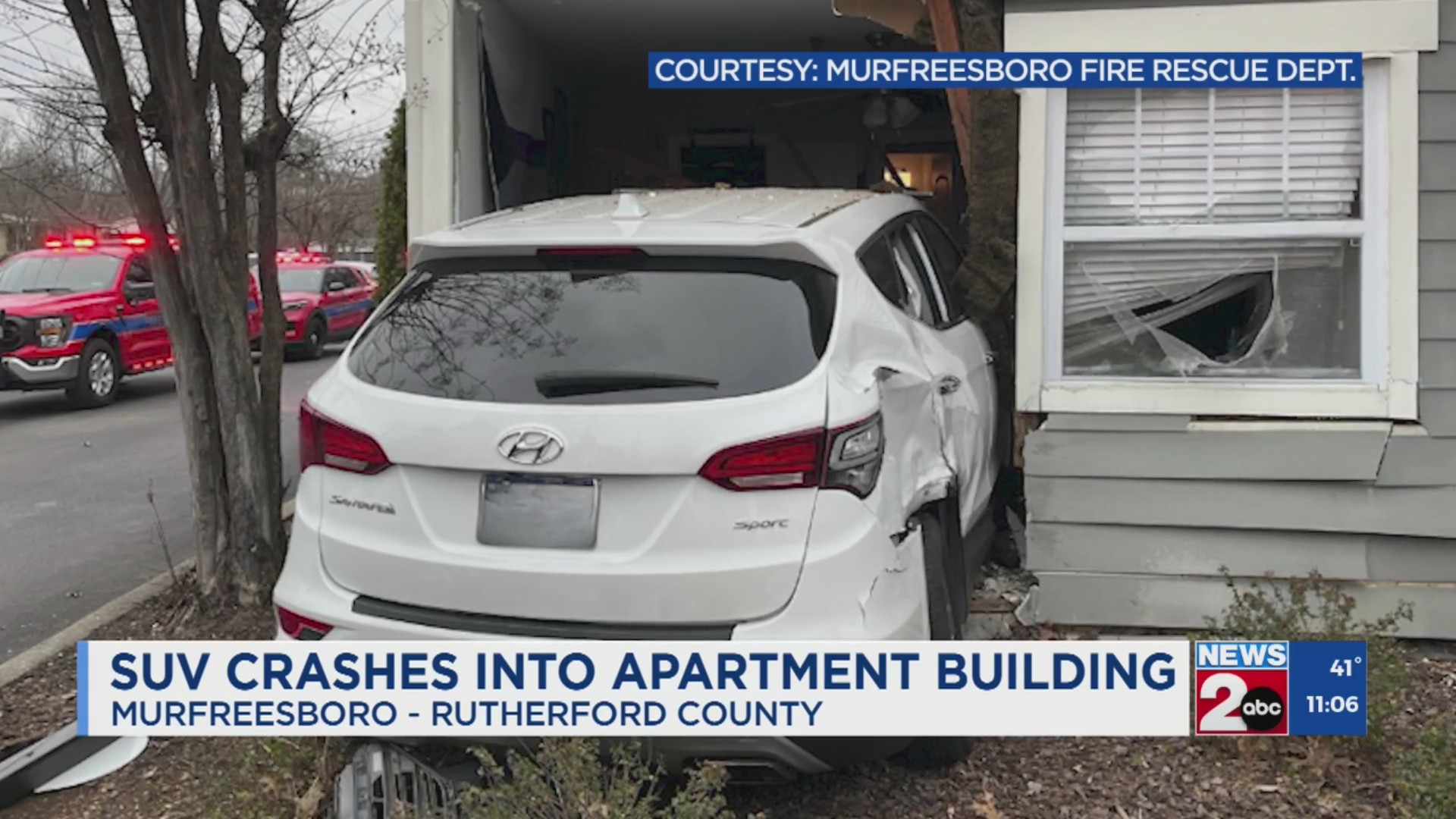 SUV collides with Murfreesboro apartment complex – WKRN News 2