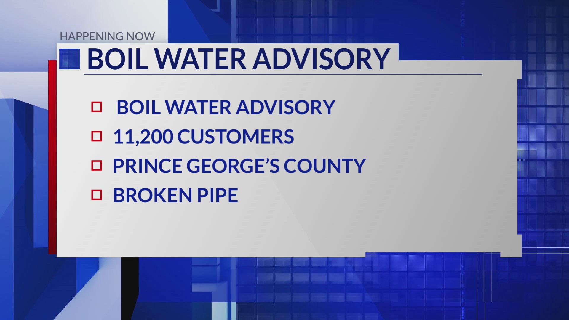 Parts of Prince George’s County under boil water advisory – DC News Now ...