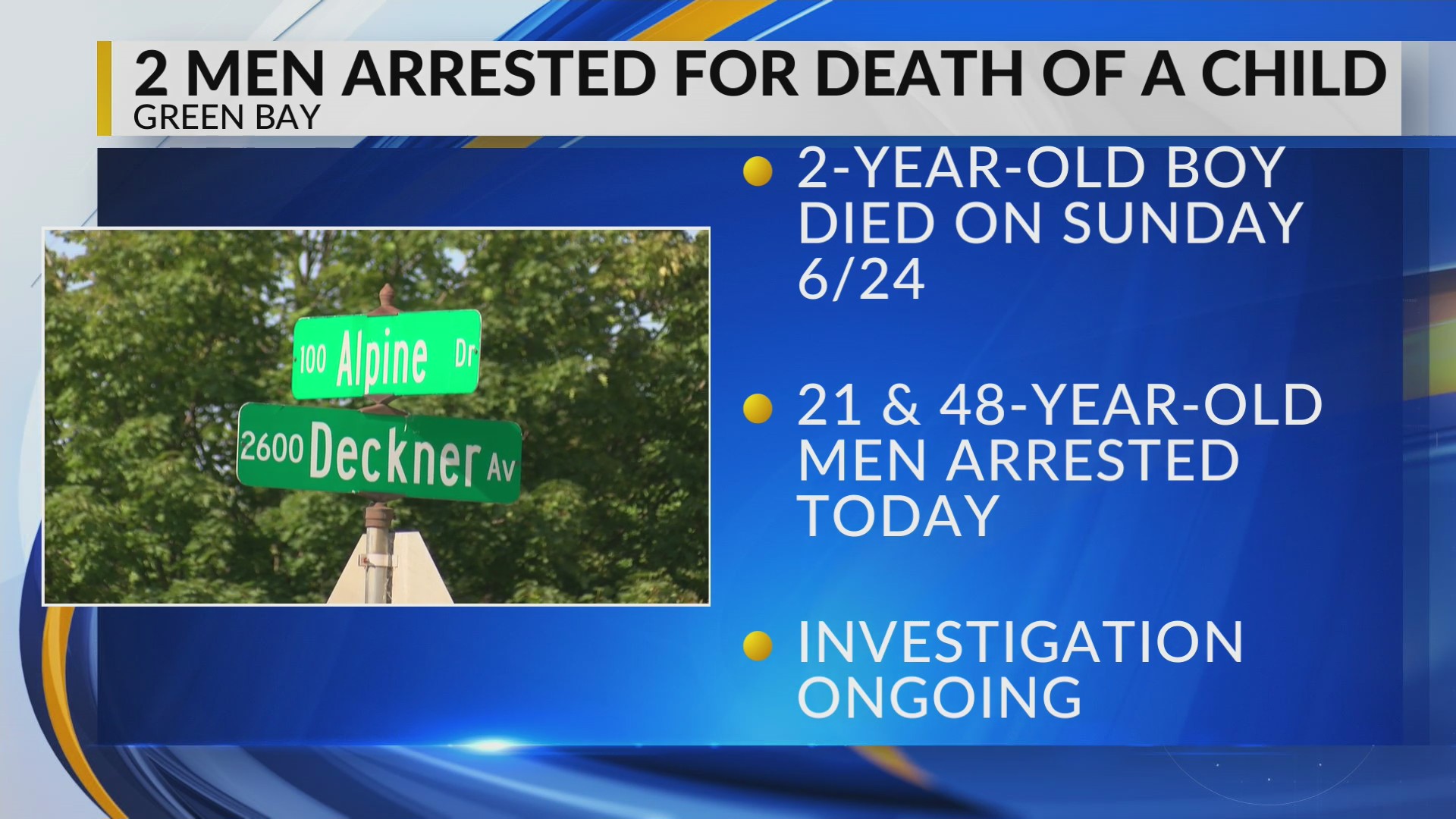 Two Green Bay men arrested for alleged connection with two-year-old boy ...