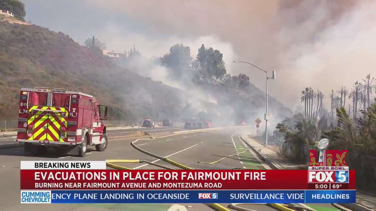 Evacuations in place for Fairmount Fire – FOX 5 San Diego & KUSI News