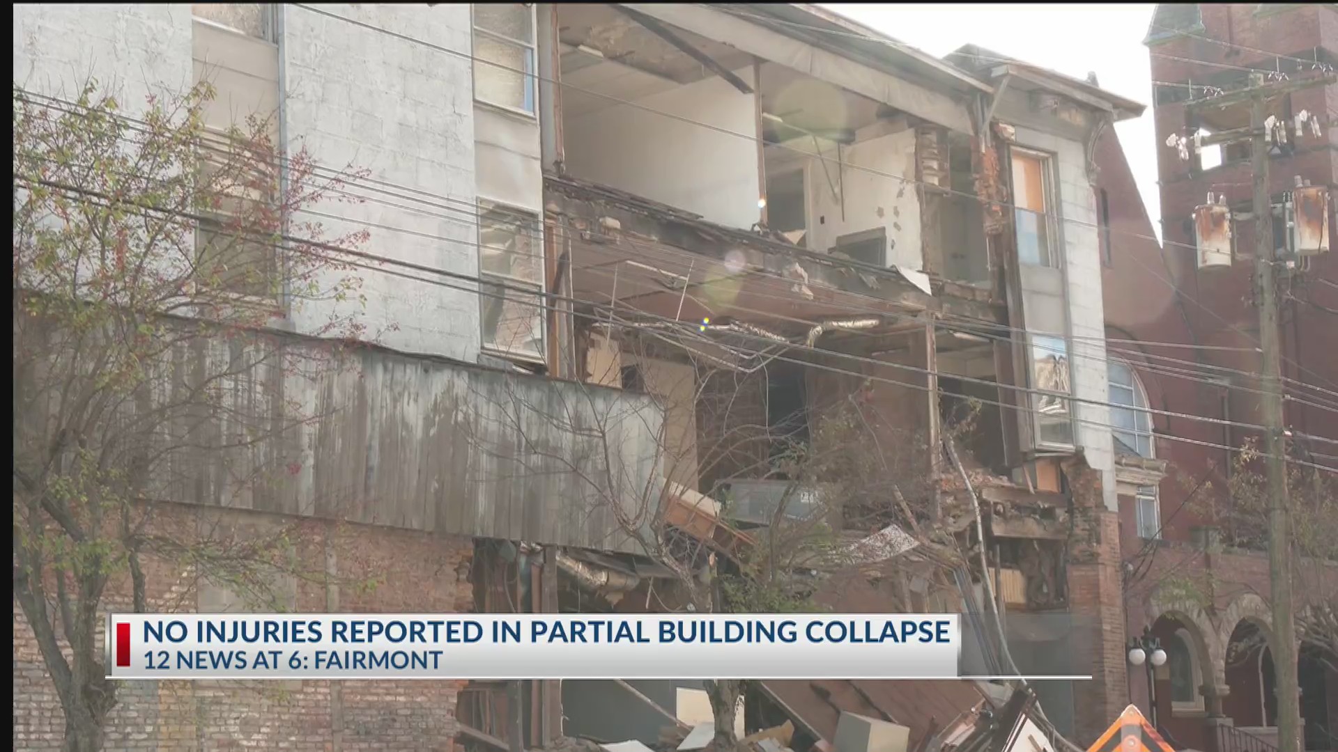 No injuries in overnight Fairmont partial building collapse – WBOY.com