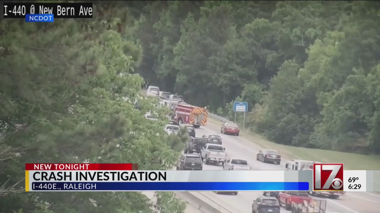 5-car crash in Raleigh closes I-440 lanes for nearly an hour – CBS17.com