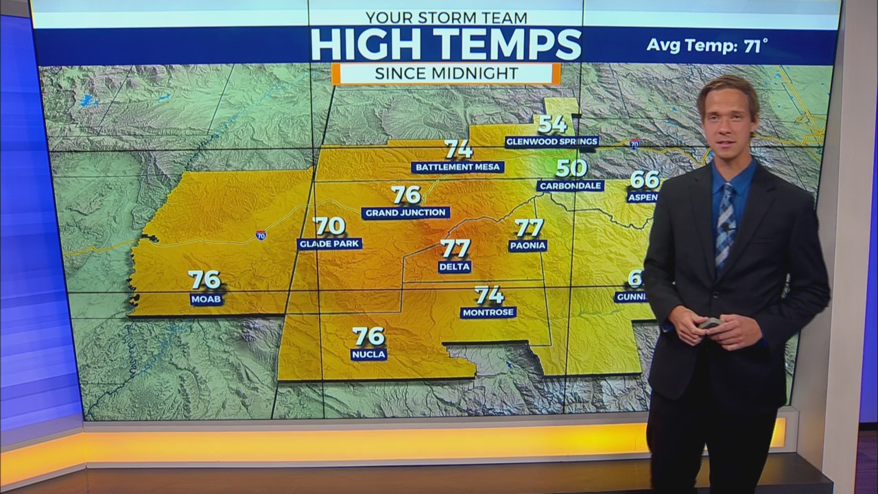 Warming into the 80s prior to a rainy weekend – WesternSlopeNow.com