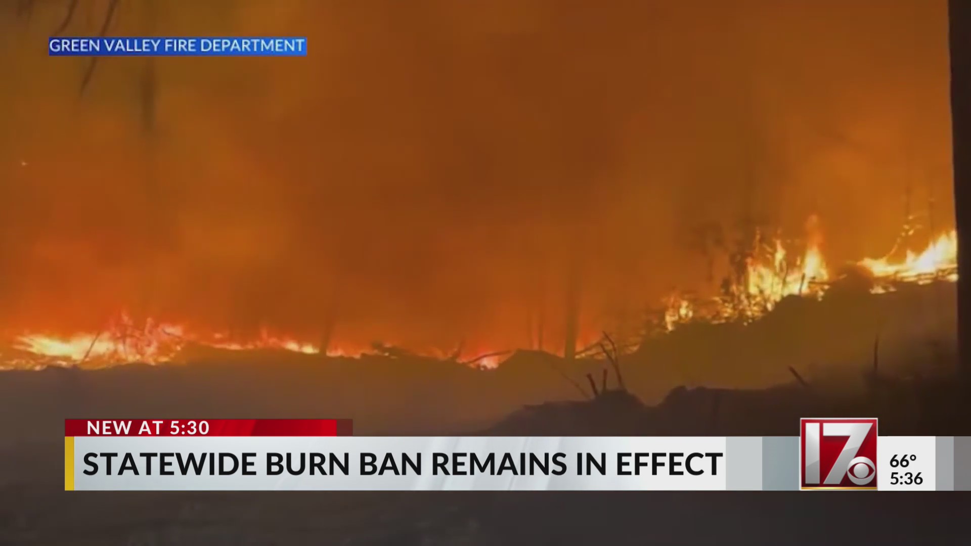 NC statewide burn ban still in effect – CBS17.com