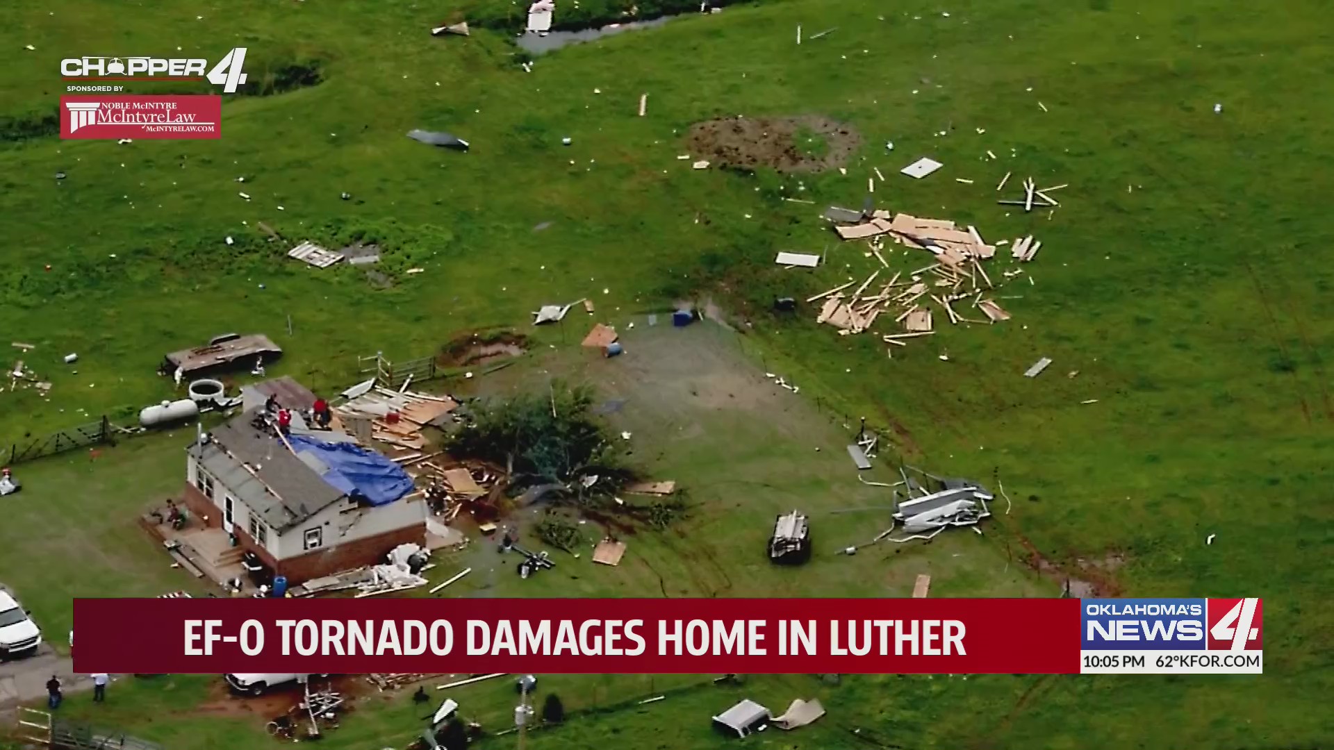 EF-0 tornado damages home in Luther – KFOR.com Oklahoma City