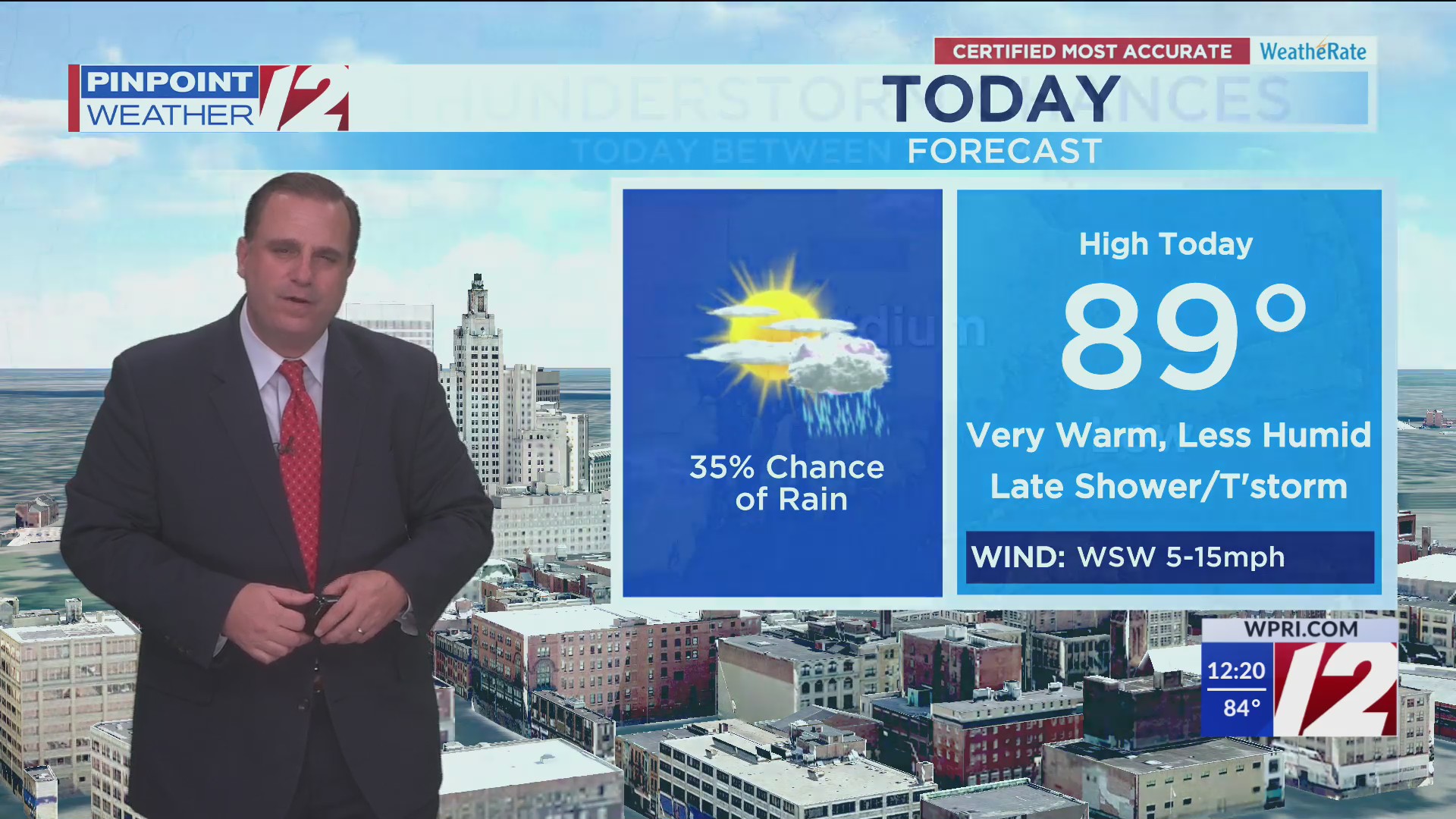 WPRI 12 Weather Forecast for 7/3/25: Shower/T’storm Late Today – WPRI.com