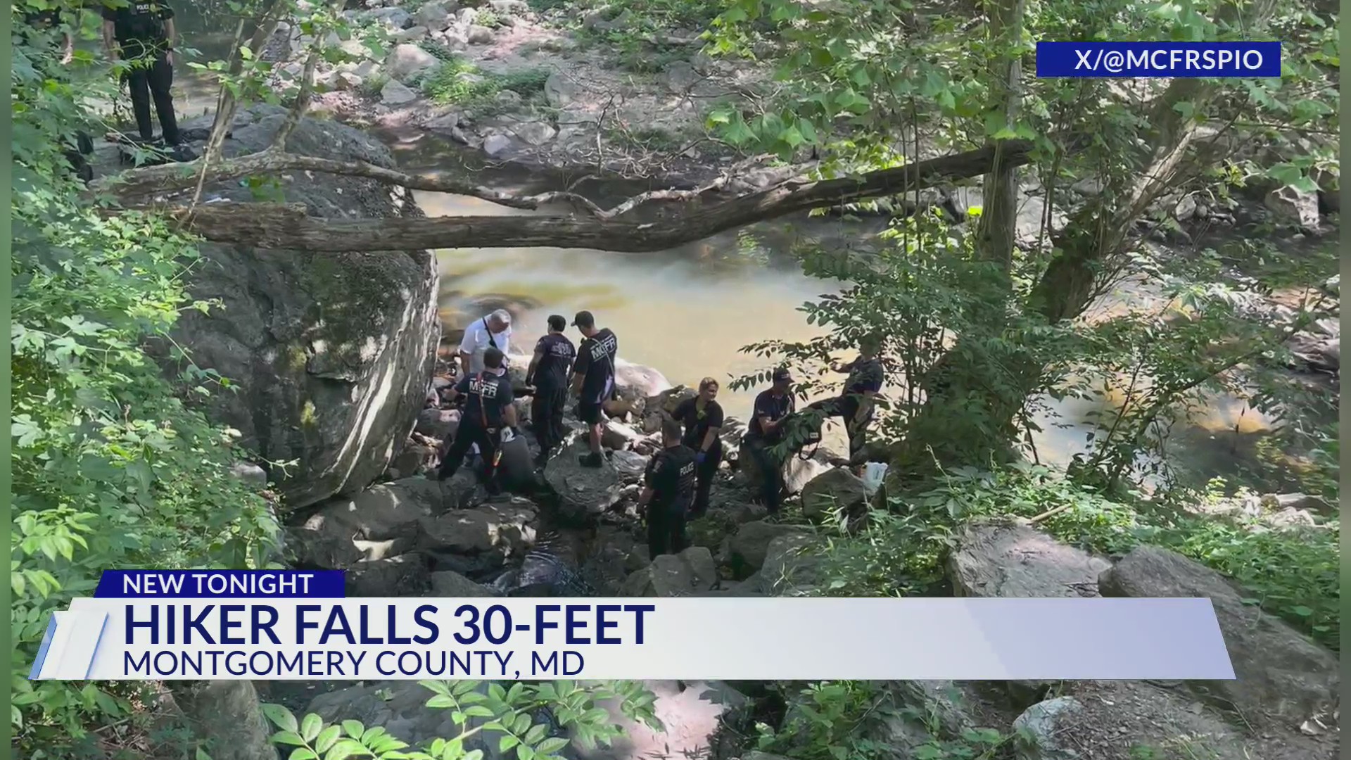 Person rescued after falling onto rocks while hiking Montgomery County ...