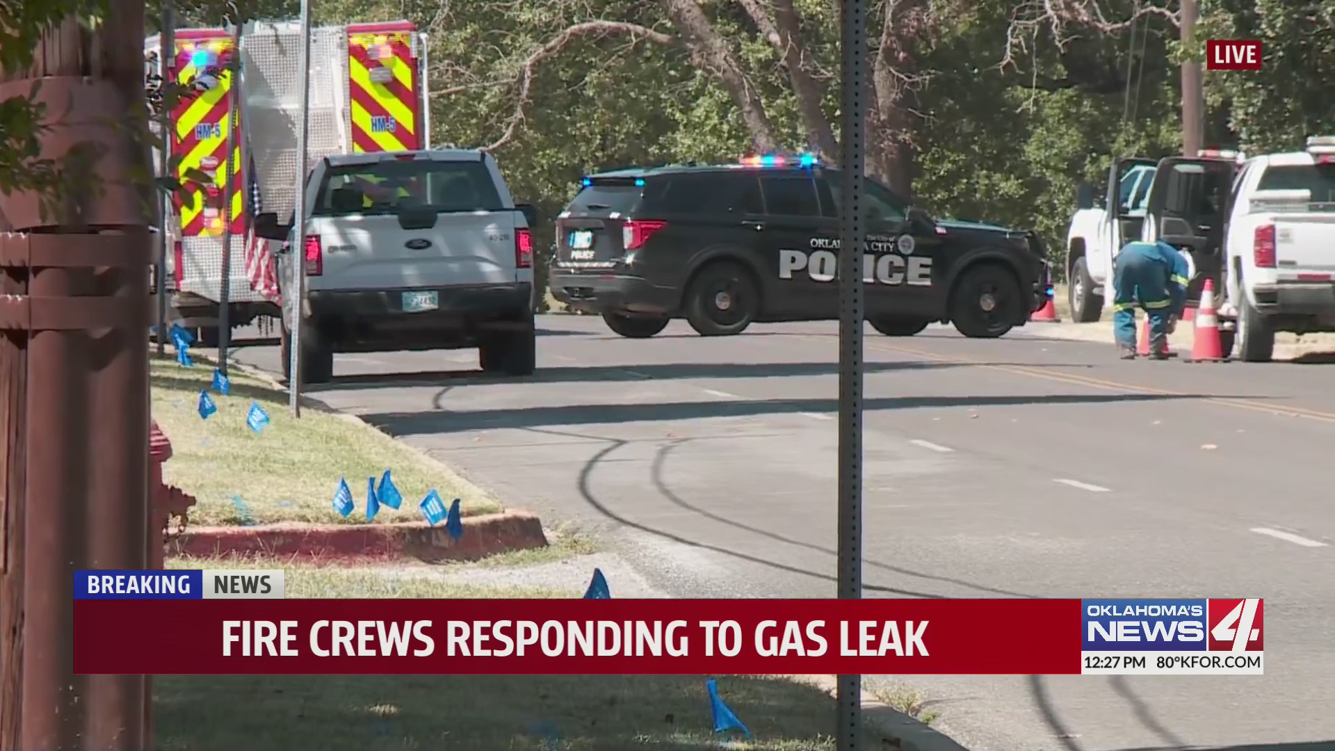 Crews respond to natural gas leak near Putnam City West High School