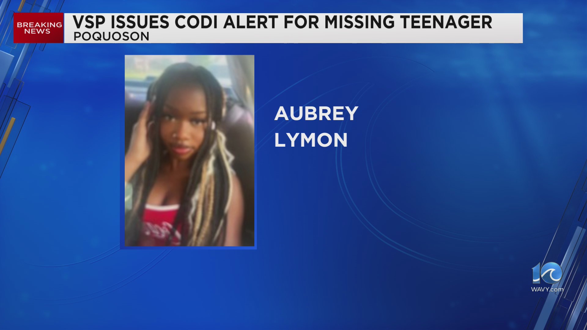 CODI Alert issued for missing Poquoson teen girl – WAVY.com