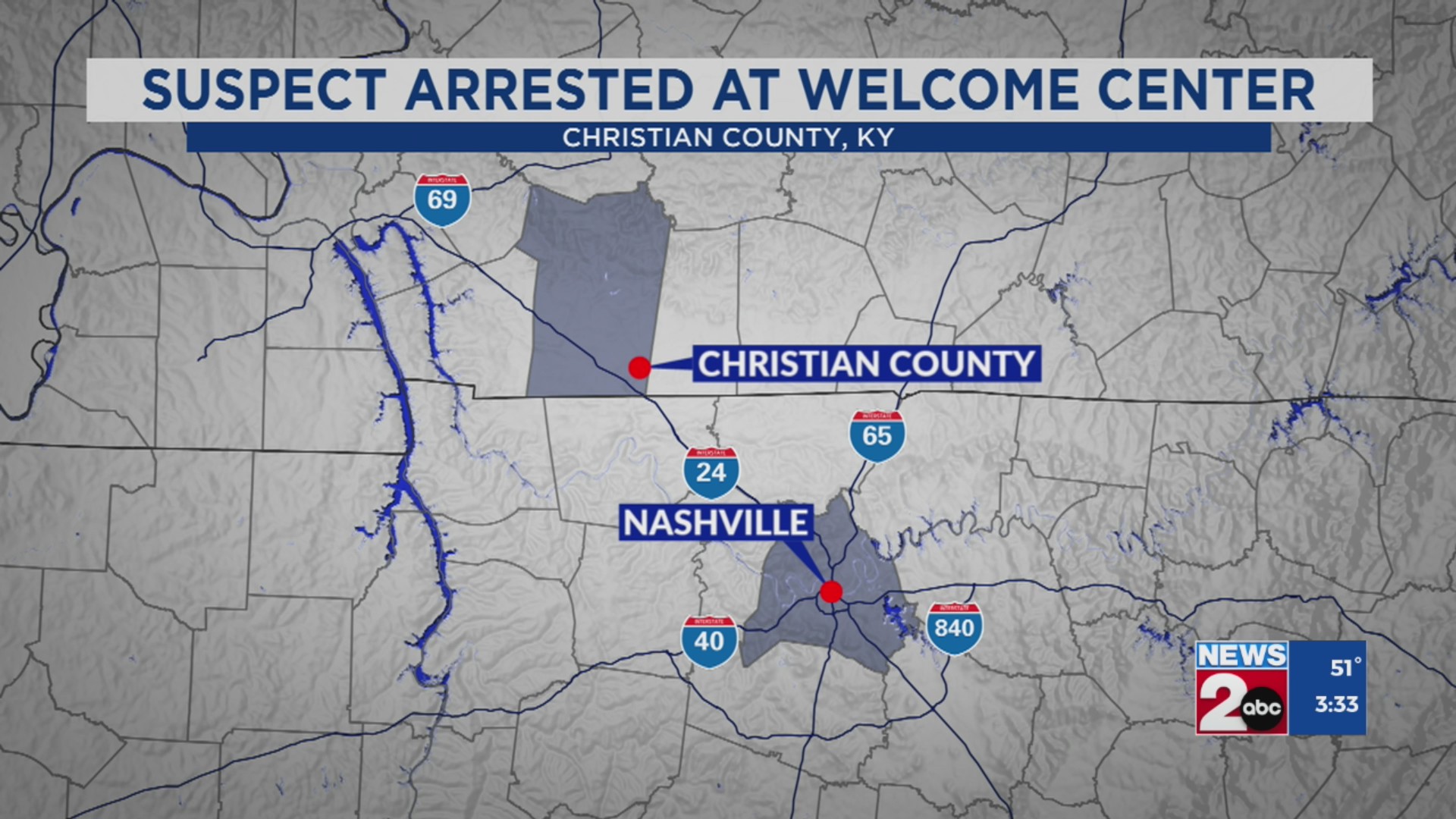 Suspect arrested at KY welcome center – WKRN News 2