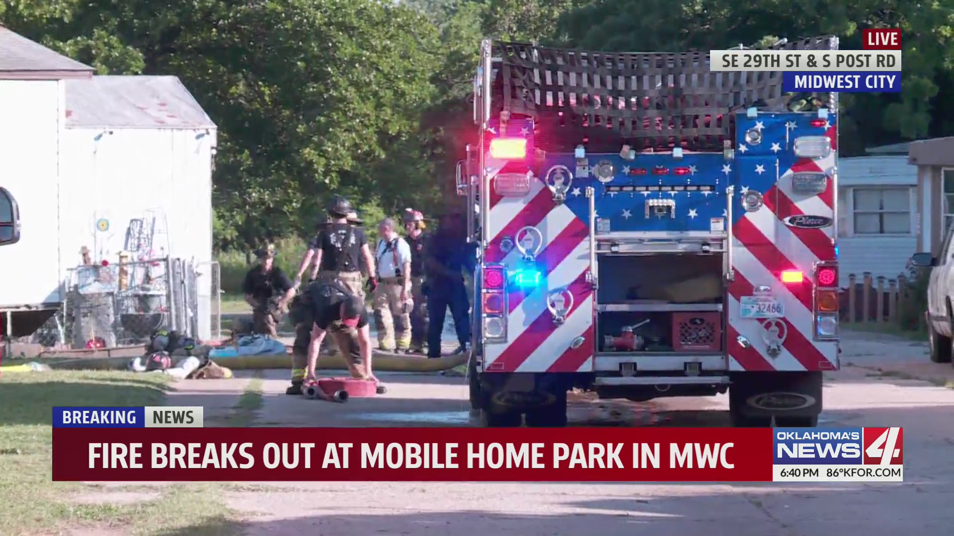 Fire breaks out at mobile home park in mwc – KFOR.com Oklahoma City