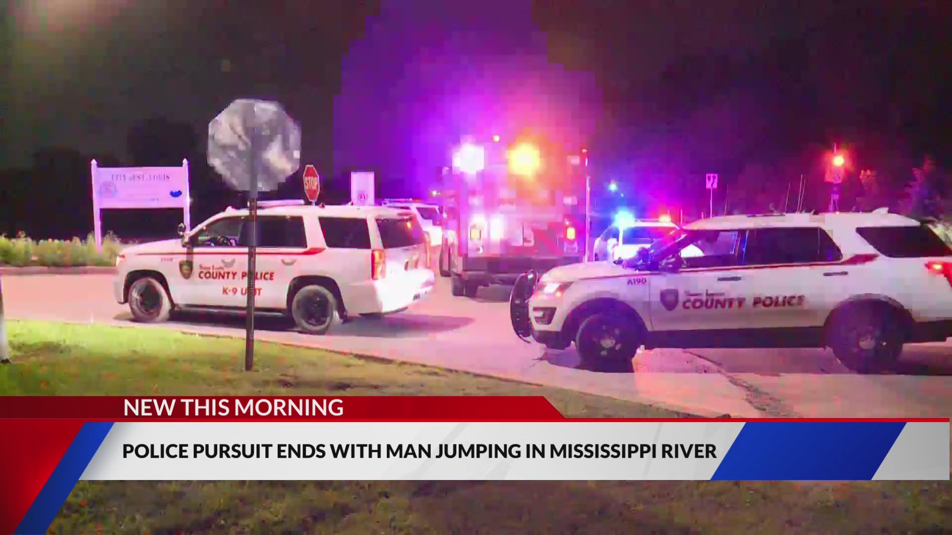 Man in custody after jumping into Mississippi River during overnight ...