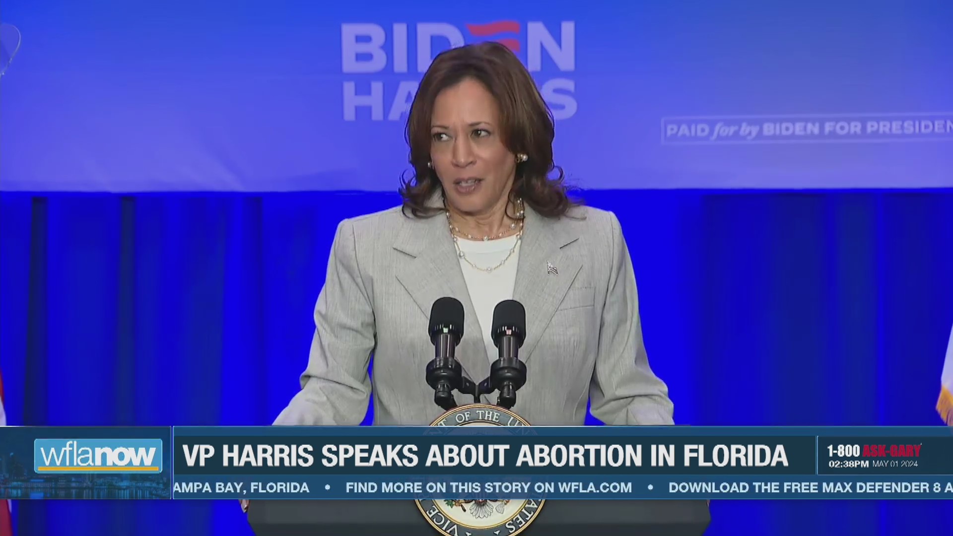 Vice President Kamala Harris stops in Florida as 6-week abortion ban ...