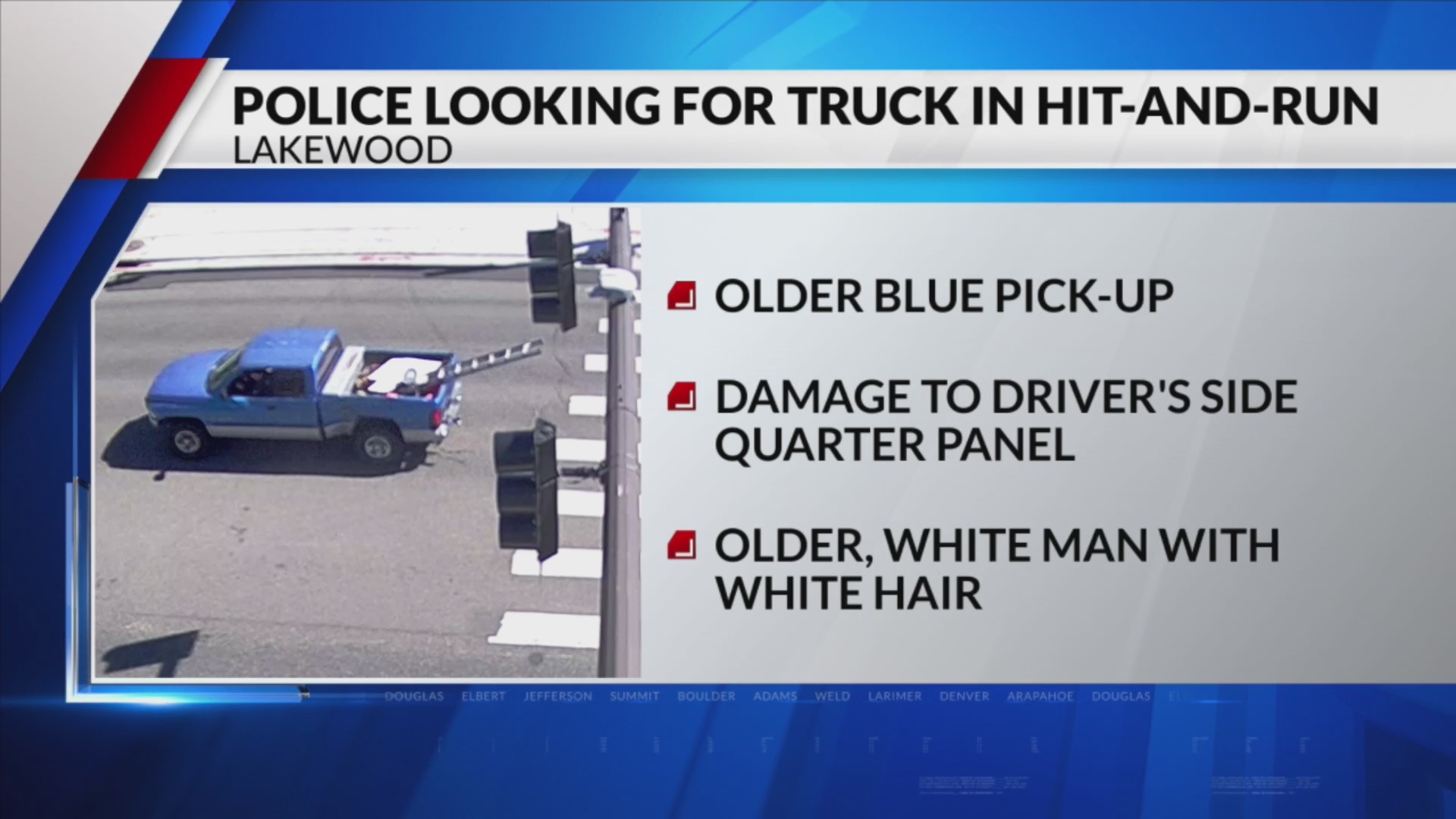 Police searching for truck involved in hit-and-run – FOX31 Denver