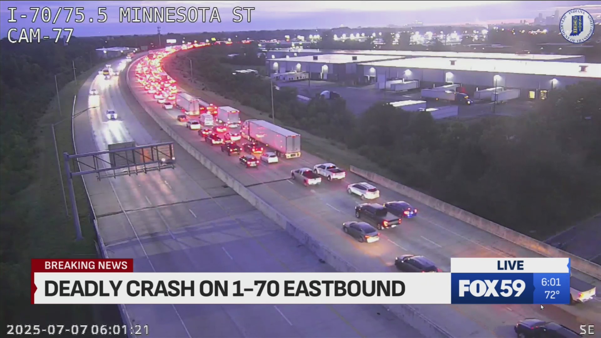 Deadly crash closes I-70 on Indy’s west side – Fox 59