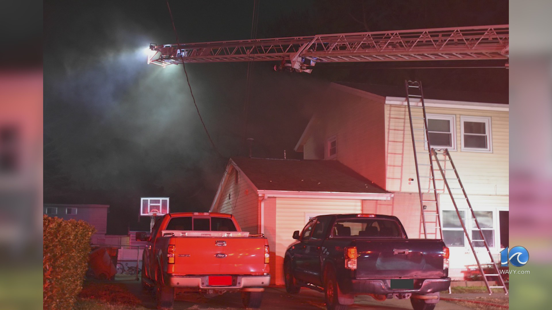 One hospitalized following 2-alarm fire in Hampton Thursday night ...