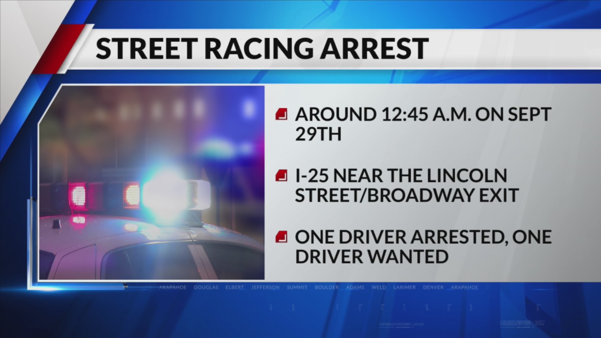 Police arrest driver accused of street racing on I-25 in Denver – FOX31 ...