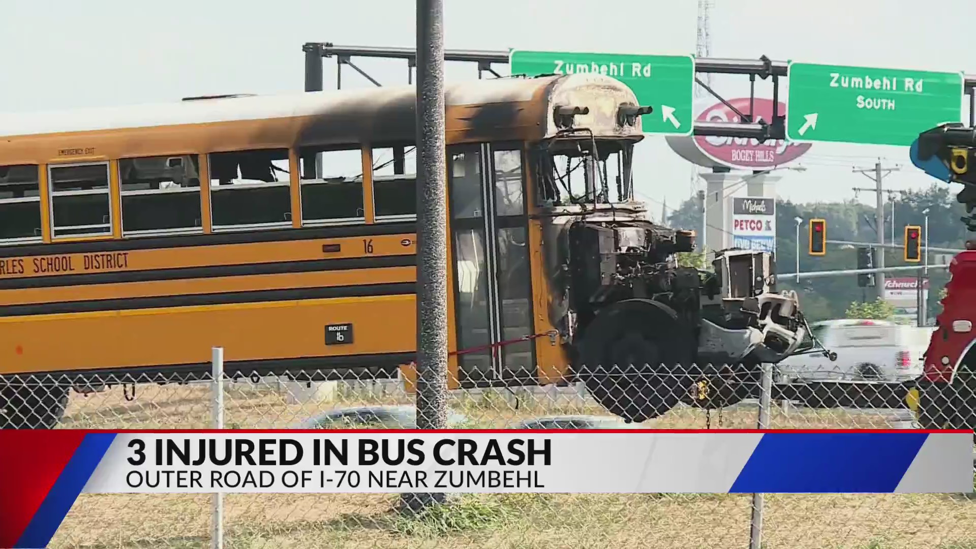 Three hurt after crash involving school bus, mini van in St. Charles ...