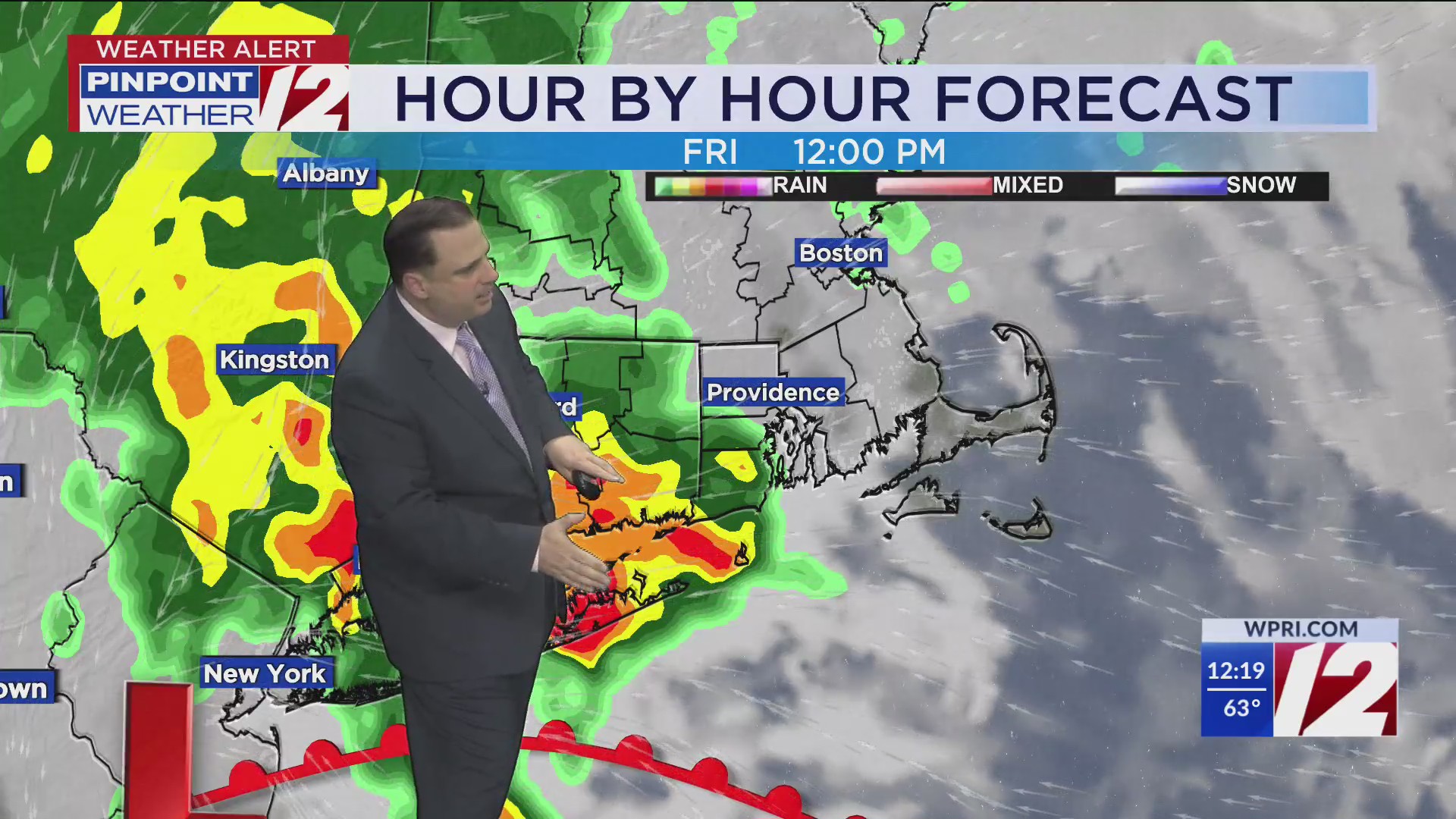WPRI 12 Weather Forecast for 5/9/25: Rain, some heavy this afternoon ...