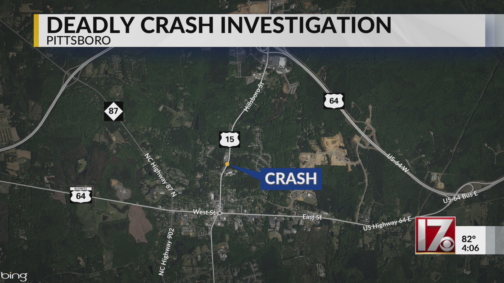 Deadly crash investigation in Pittsboro – CBS17.com
